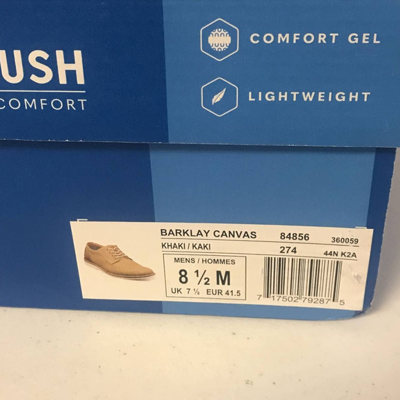 Nunn Bush Mens Size 8.5M Barklay Canvas Plain Toe Oxford. Khaki - Picture 8 of 8